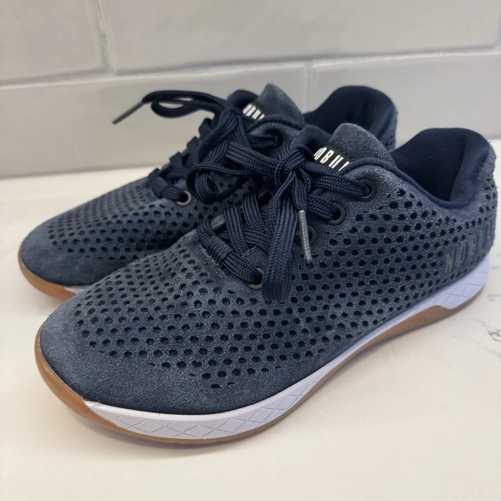 NOBULL Navy Suede Trainer Shoes‎ Sz 7